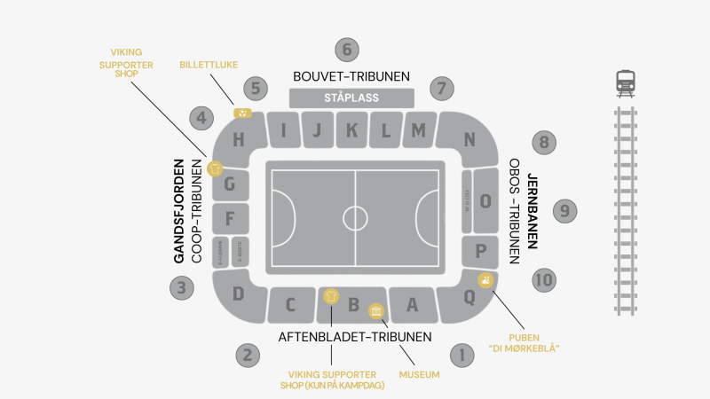 Plan Viking Stadion - Lyse Arena